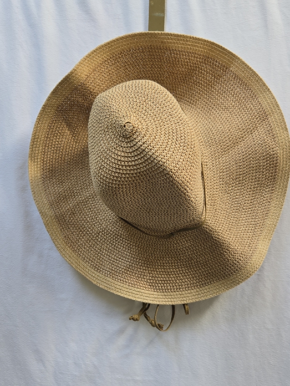 Wide Brim Straw Sun Hat - Neutral Tan